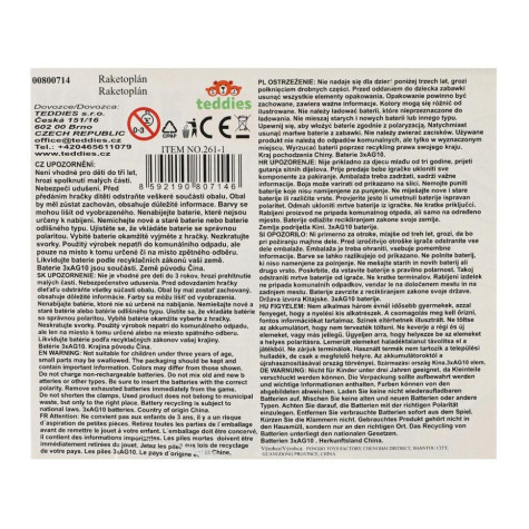 Raketoplán s astronautem 20cm na baterie se světlem, zvukem ~ 10