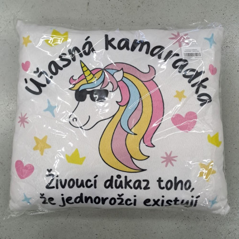 Humorný polštářek - Kamarádka - jednorožec ~ 2