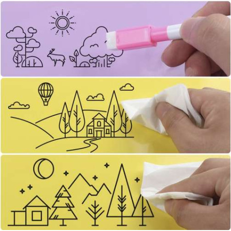 Mazací fixy s houbičkou a magnetem 12 ks Maaleo 21646 ~ 2