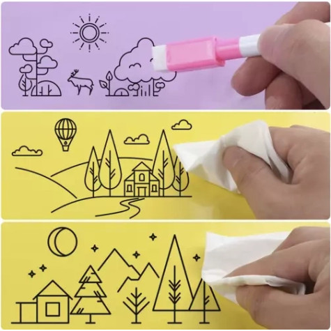 Mazací fixy s houbičkou a magnetem 16 ks Maaleo 21647 ~ 2