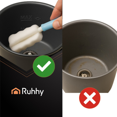 Napěňovač mléka černý Ruhhy 26180 ~ 6