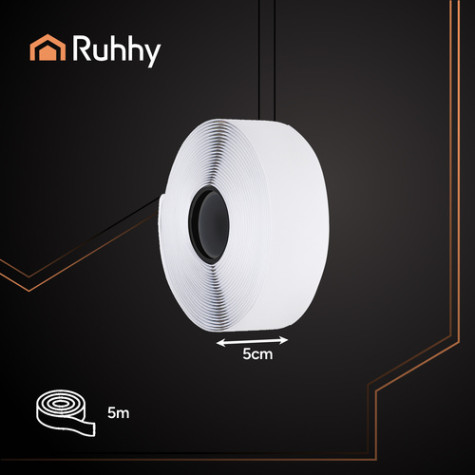 Samolepicí páska na suchý zip 500x5cm bílá Ruhhy 25807 ~ 9