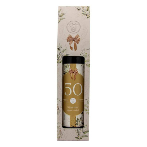 Dárkové víno v krabičce 0,75l - Květiny 50 Merlot ~ 2