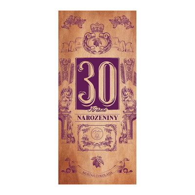 Dárková čokoláda 100 g - Krásné narozeniny 30