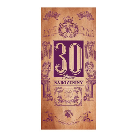Dárková čokoláda 100 g - Krásné narozeniny 30 ~ 1