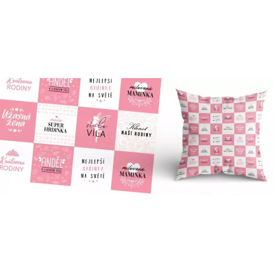 Humorný polštářek - Pro maminku - kostkovaný