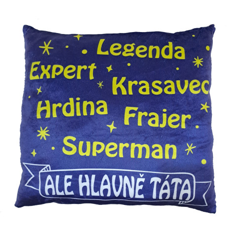 Humorný polštářek - Legenda, expert, krasavec ~ 1