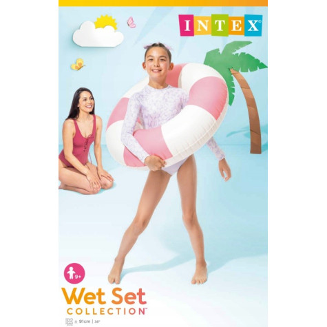 Intex 59271 Nafukovací kruh Coastal cabana 91cm - růžový ~ 2