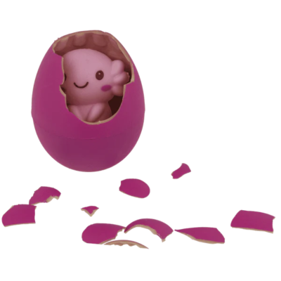 Rostoucí vejce 6 cm Axolotl - růžový