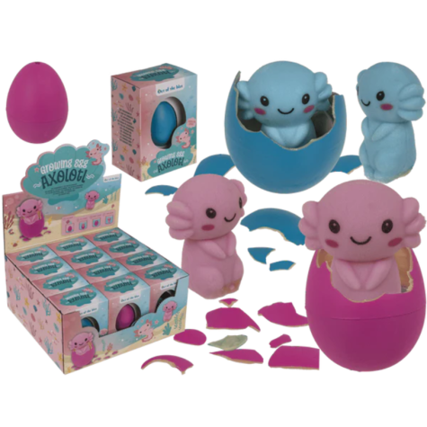 Rostoucí vejce 6 cm Axolotl - růžový ~ 4