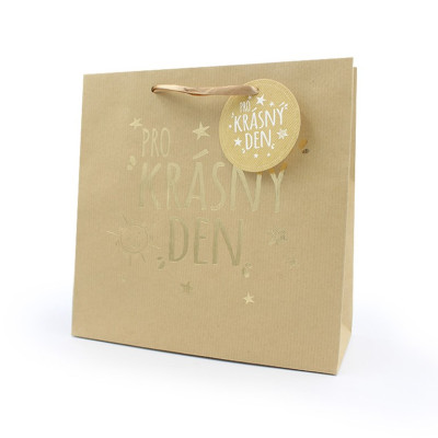 Nekupto Dárková taška - Pro krásný den - velká 32,5x32,5x14cm