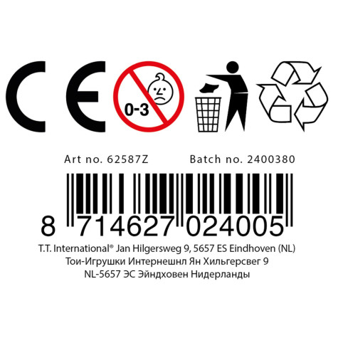 Míček měkký s dlouhým ocáskem látka 100cm duhový ~ 7