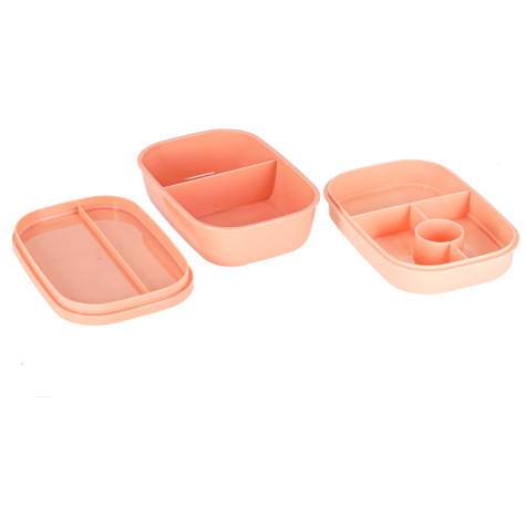 Svačinový box s přihrádkami 1900 ml meruňkový ~ 7