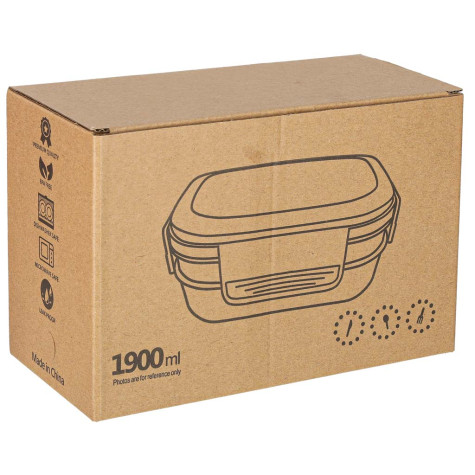 Svačinový box s přihrádkami 1900 ml meruňkový ~ 10