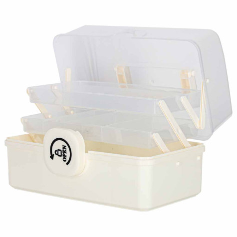 Organizér na léky kufřík bílý 29x16x15cm ~ 2