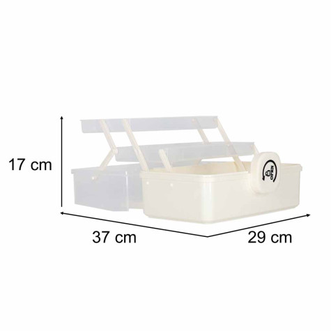 Organizér na léky kufřík bílý 29x16x15cm ~ 10