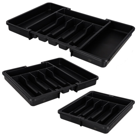 Pořadač na příbory nastavitelný - černý ~ 5