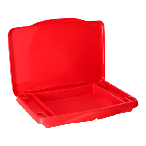 Dětský stolek do auta s úložným prostorem - červený ~ 3