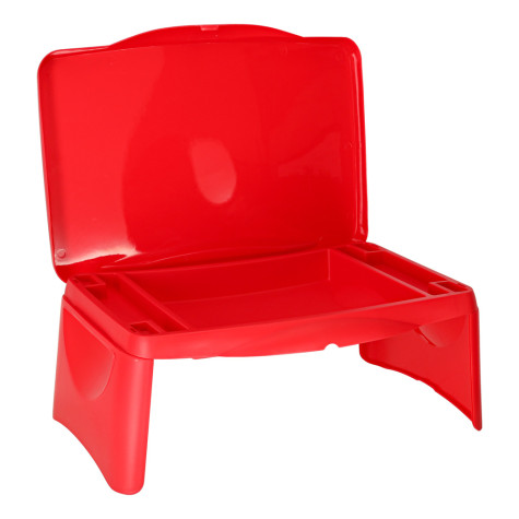 Dětský stolek do auta s úložným prostorem - červený ~ 4