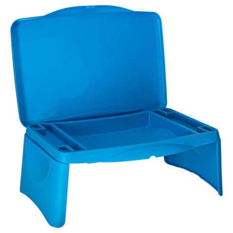 Dětský stolek do auta s úložným prostorem - modrý ~ 4