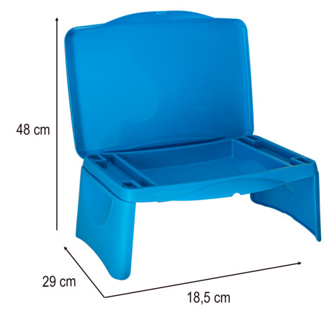Dětský stolek do auta s úložným prostorem - modrý ~ 7