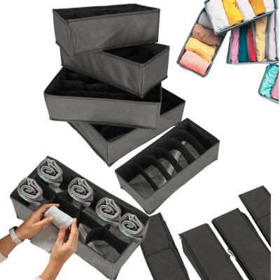 Organizér na spodní prádlo 4 ks - šedý