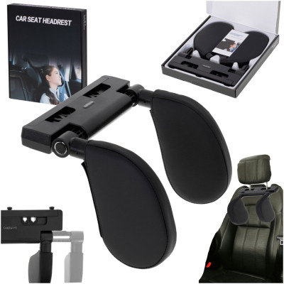 Opěrka hlavy do auta nastavitelná - černá