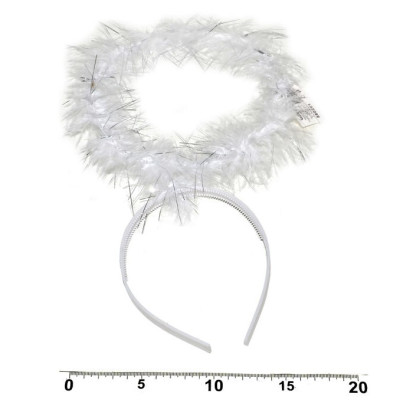 Čelenka svatozář bílá