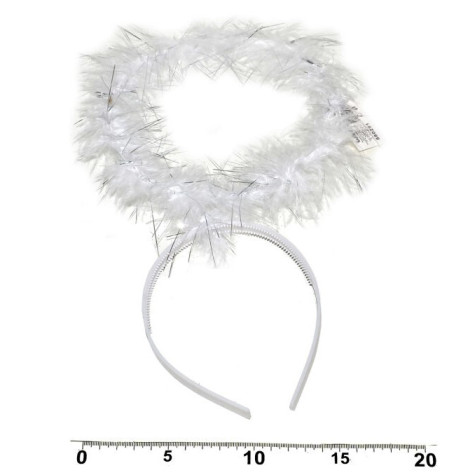 Čelenka svatozář bílá ~ 1