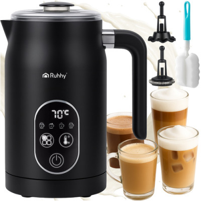 Napěňovač mléka s displejem 4v1 černý Ruhhy 26649