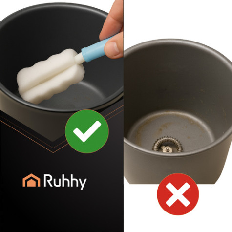 Napěňovač mléka s displejem 4v1 černý Ruhhy 26649 ~ 5