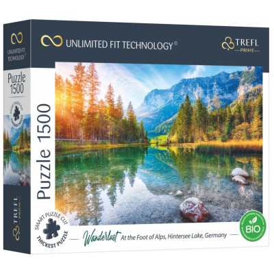 TREFL Puzzle UFT Wanderlust: Na úpatí Alp, Jezero Hintersee, Německo 1500 dílků