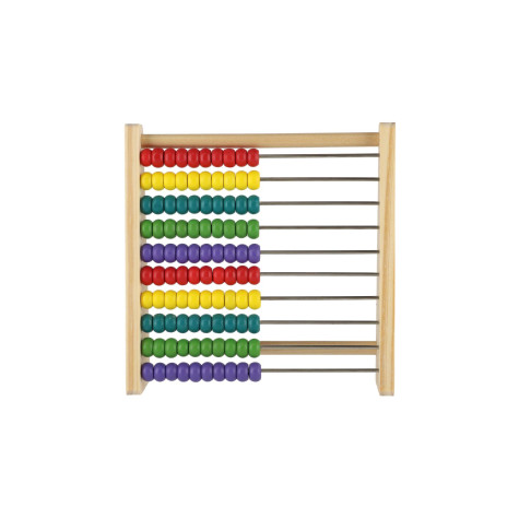 Počítadlo dřevěné 100 kuliček 18x18cm ~ 2