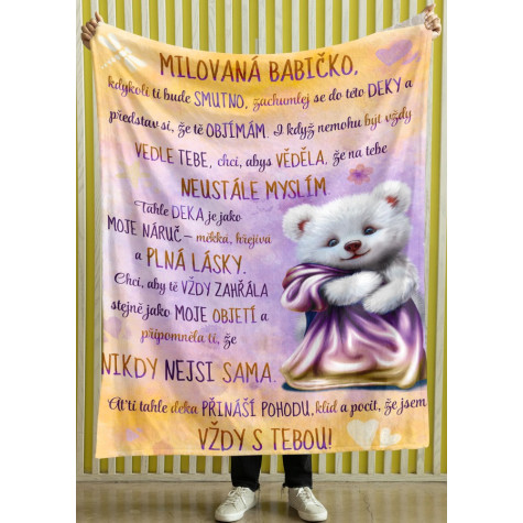 Deka 200 x 140 cm - Babičko, jsem s tebou ~ 2
