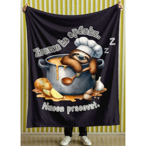 Deka 200 x 140 cm - Zrozen ke spánku - kuchař ~ 2