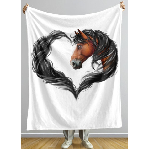 Deka 200 x 140 cm - Horse heart brown ~ 2
