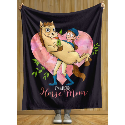 Deka 200 x 140 cm - Horse mom ~ 2