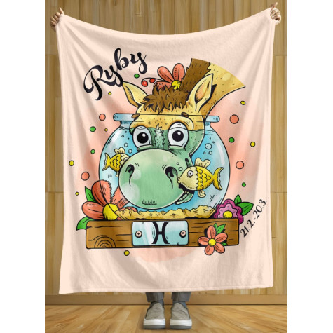 Deka 200 x 140 cm Koňská znamení - Ryby ~ 2