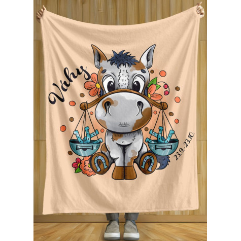 Deka 200 x 140 cm Koňská znamení - Váhy ~ 2