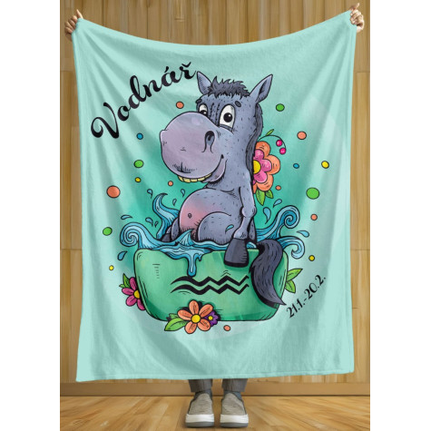 Deka 200 x 140 cm Koňská znamení - Vodnář ~ 2