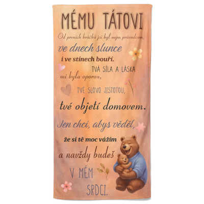 Osuška 140 x 70 cm - Mému tátovi - medvídci