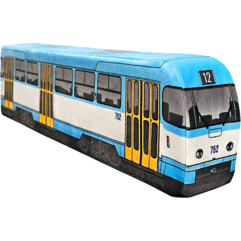 Plyšová Tramvaj 52 cm modrá ~ 1