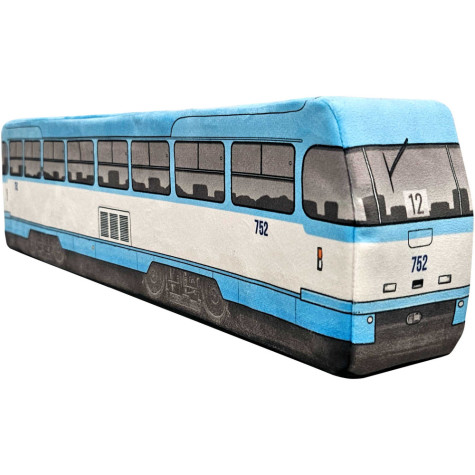 Plyšová Tramvaj 52 cm modrá ~ 2
