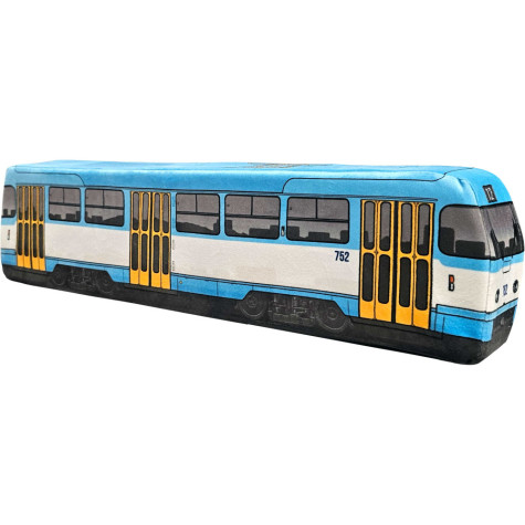 Plyšová Tramvaj 52 cm modrá ~ 4