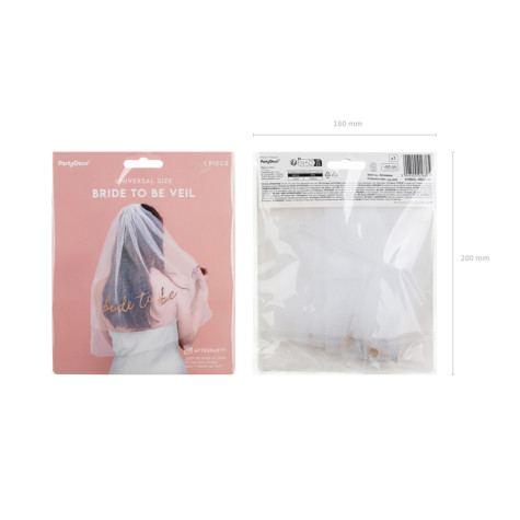 Závoj pro nevěstu Bride to be bílý 63 cm ~ 2
