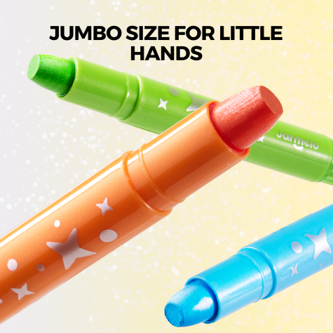 Jarmelo Jemné voskovky Smývatelné Glitter 24 ks ~ 5