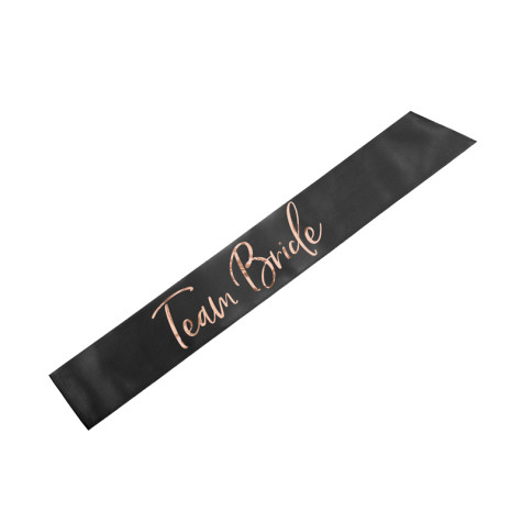 Šerpa na rozlučku Team Bride černá 75 cm ~ 1