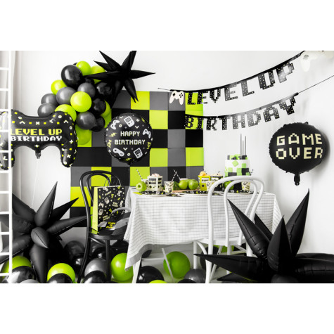 Fóliový balónek kulatý 35 cm Hráč Happy Birthday ~ 2