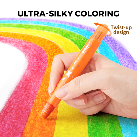 Jarmelo Jemné voskovky Smývatelné Glitter 12 ks ~ 3