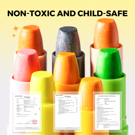 Jarmelo Jemné voskovky Smývatelné Glitter 12 ks ~ 6